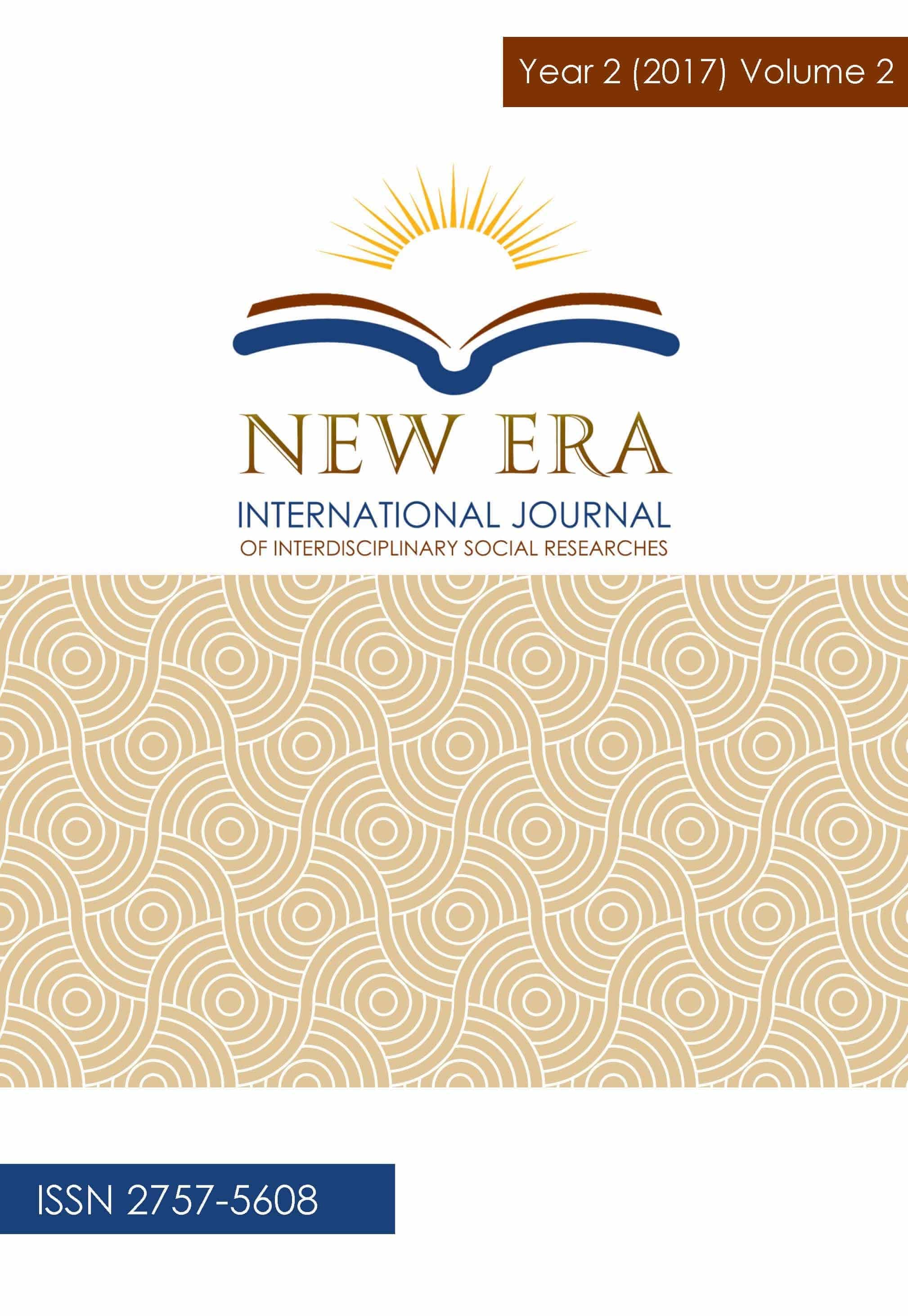 					View Vol. 2 No. 2 (2017): NEW ERA INTERNATIONAL JOURNAL OF INTERDISCIPLINARY SOCIAL RESEARCHES
				